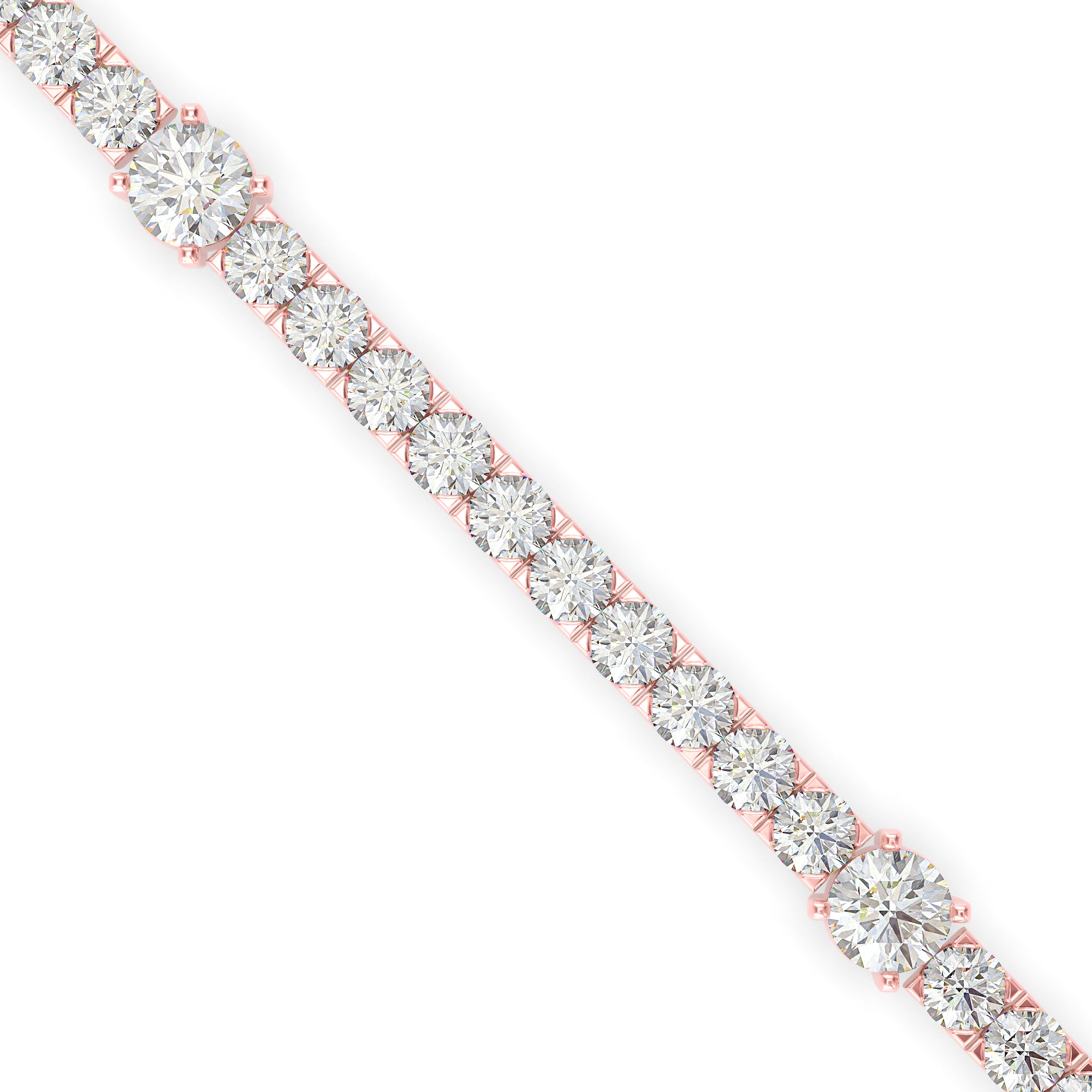 Pulsera de diamantes creados en laboratorio modelo Bar Tennis en oro de 18K (2.35 quilates)